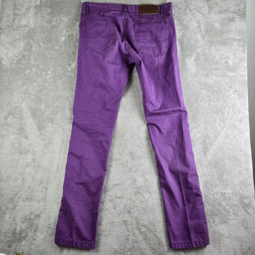 Camicissima Pants 34x34 Purple Cotton 5 Pockets Smart Casual Made In Italy - Picture 2 of 13